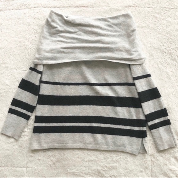 LOFT | Striped Foldover Off Shoulder Sweater *NWT* - Picture 11 of 13